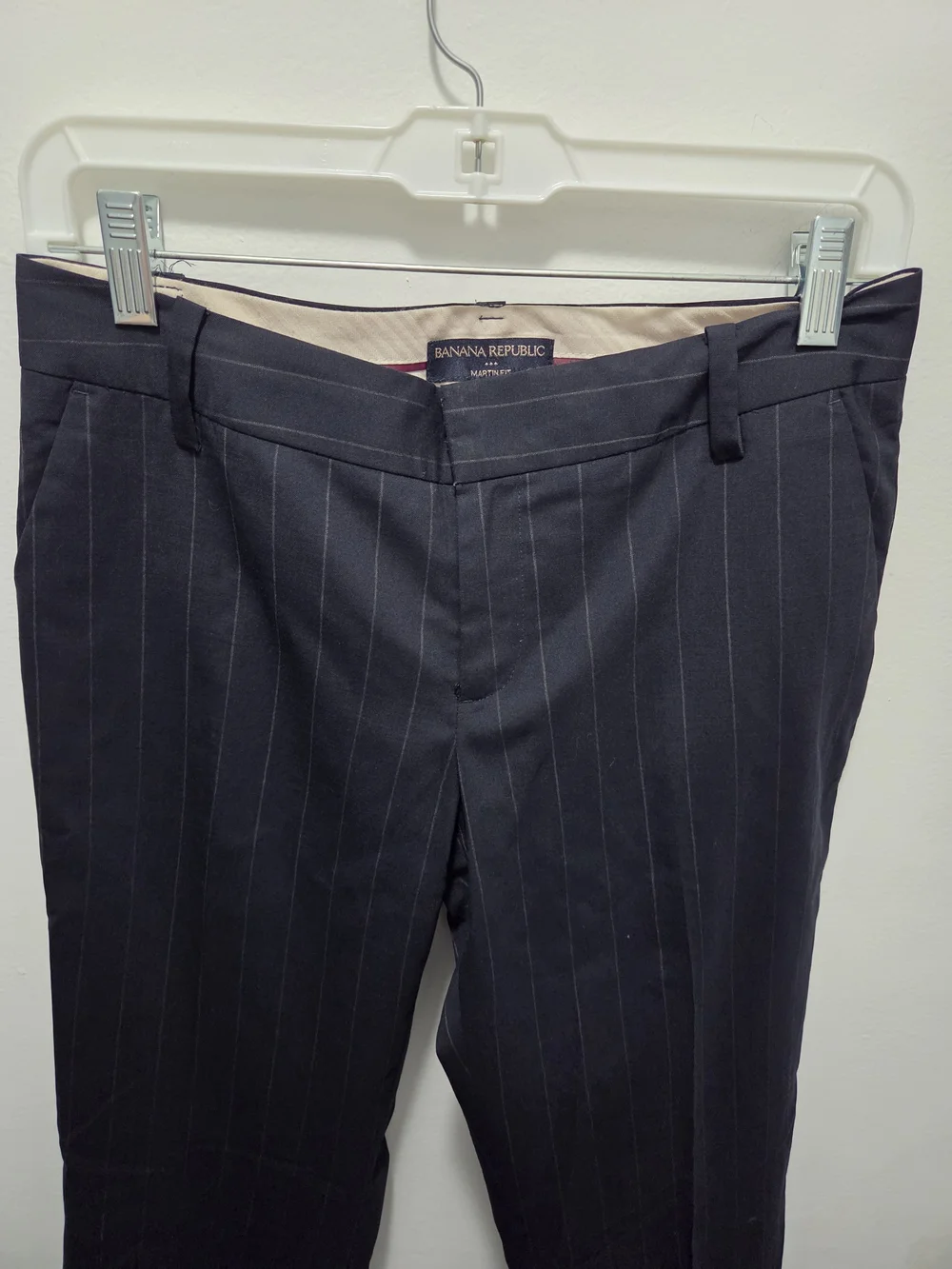 Banana Republic 2R Black Pinstripe Dress Pants